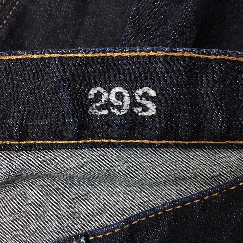 J CREW Jeans Matchstick Straight Leg Ultra Dark Wash Stretch Denim 29S Short